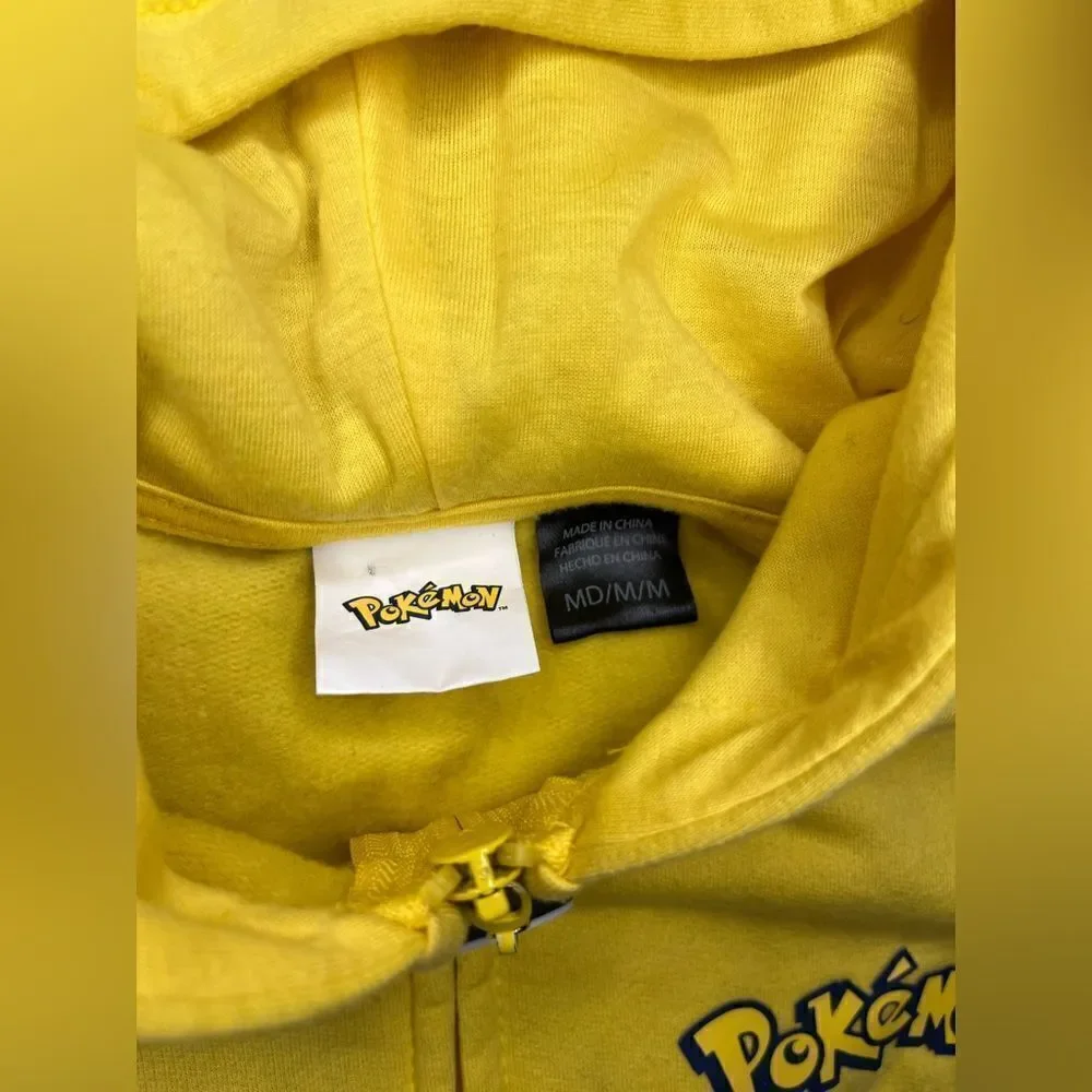 Pokemon pikachu hoodie sweatshirt jacket sz medium